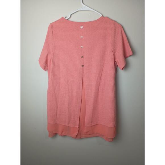 Soft Surrounding Textured V Neck Blouse Button Accents Women Small NWOT - Picture 5 of 6